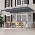 thumbnail image 5 of Semi-Cassette Motorized LED Luxury Patio Awning - 16 x 10 Ft - Silver Gray - Moroccan Collection, 5 of 7