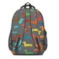 thumbnail image 3 of Dachshund Pattern Black Pattern Cute School Backpack Bag with Padded Back and Adjustable Shoulder Straps 16.9 X 12.6 X 5.9 Inches, 3 of 5