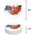 thumbnail image 1 of FMSHPON Independence Day American Flag Set of 4 Round Coaster for Drinks, Absorbent Ceramic Stone Coasters Cup Mat with Cork Base for Home Kitchen Room Coffee Table Bar Decor, 1 of 5