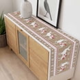 thumbnail image 4 of Christmas Elk Table Runner 120 Inches Long Farmhouse Dress Scarves, Xmas Snowflakes Vintage Brown Geometric Art Dining Tablerunner for Coffee Table/Kitchen Island/Party Décor, 13" x 120", 4 of 8