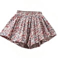 thumbnail image 2 of QSAWXQZ Girls' Floral Skater Mini Skirt Elastic Waist Lightweight Twirl Bottoms Princess Style Casual for Summer 5 Years, 2 of 6