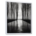 thumbnail image 2 of Designart "Silence Photography: Black And White Forest III" Forest Floater Framed Canvas Prints, 2 of 5