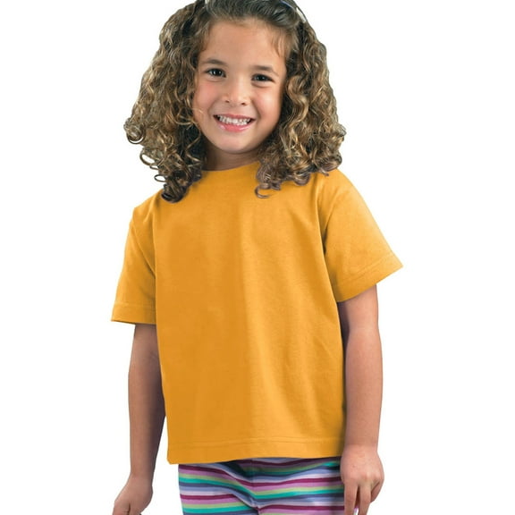 Rabbit Skins Short Sleeve Solid Print Cotton, T-Shirt (Toddler)