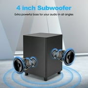 2.1ch Sound Bars for TV with Subwoofer, Bluetooth 5.0 Surround Sound System for TV, 26 Inch Soundbar for Home Theater, ARC/USB/AUX/Coaxial/Optical Connect & Remote Control, 60W Output