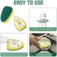 thumbnail image 1 of Heavy Duty Dish Wand Sponge Brush, Non-Scratch Kitchen Scrub Brush for Dish,Sink Cleaning Sponges Ha, 1 of 5
