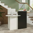 thumbnail image 2 of Giantex Reception Desk, Computer Workstation w/Lockable Drawer & Open Shelves, Checkout Counter, White & Black, 2 of 8