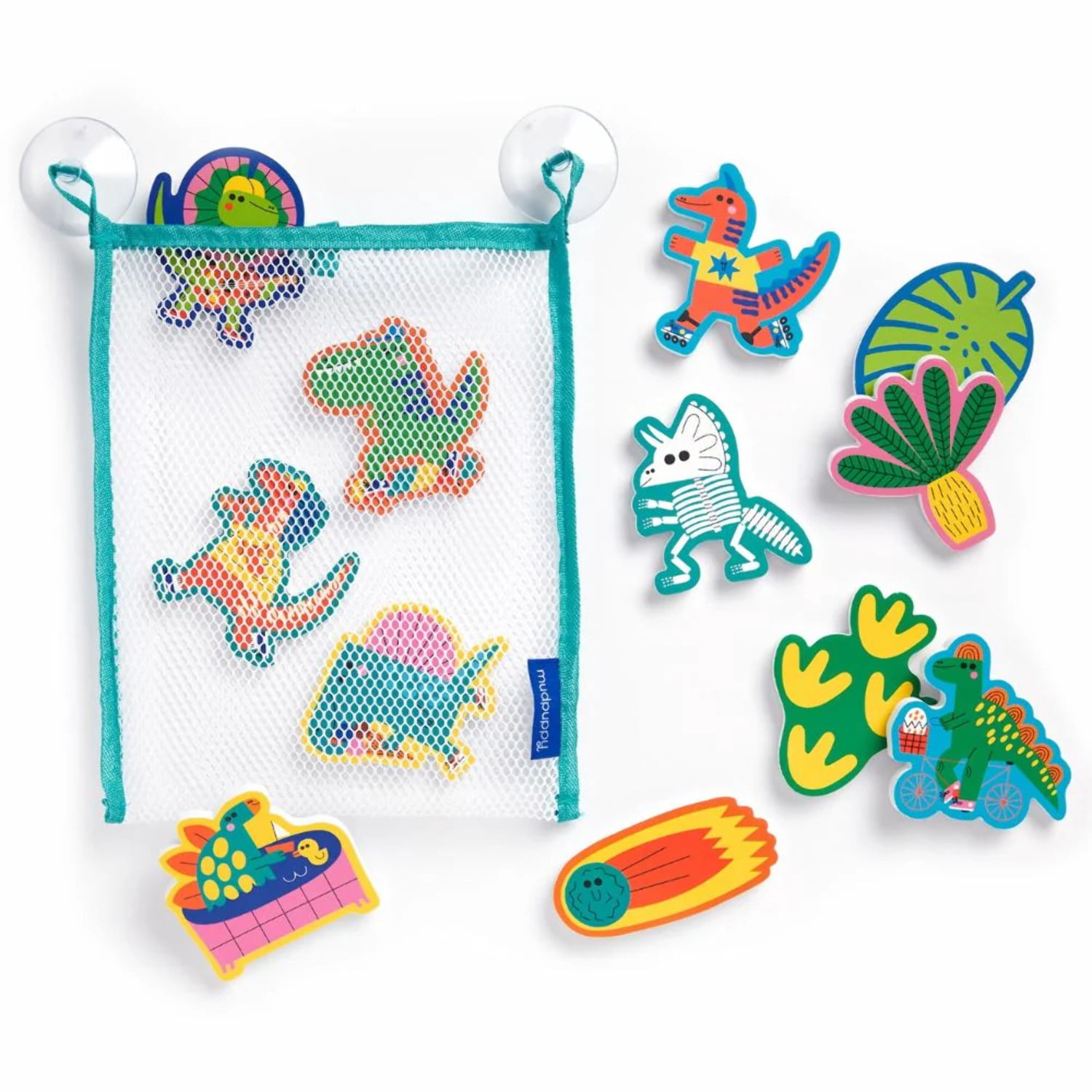 Rub-A-Dub Dinos Stickable Foam Bath Shapes, (Hardcover)