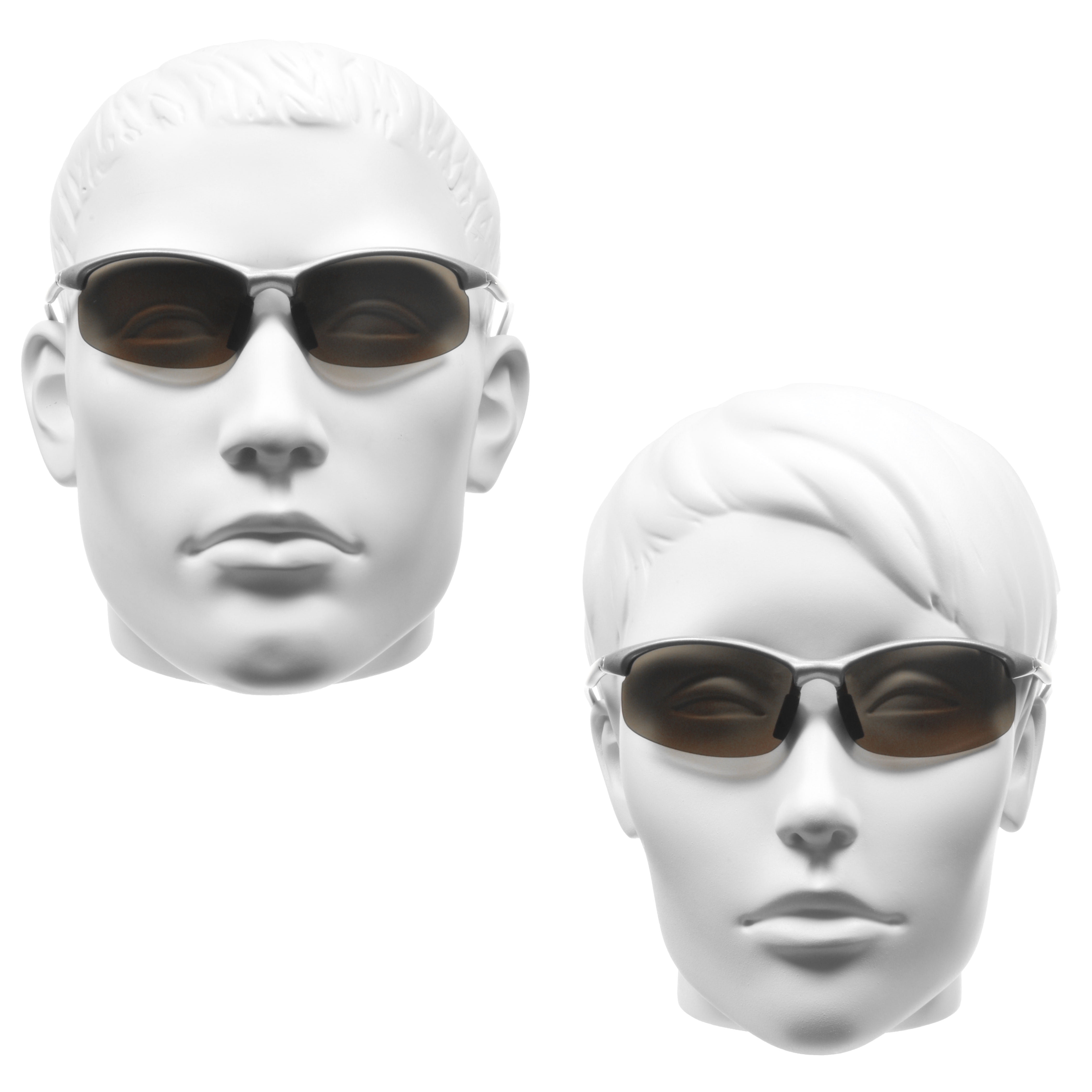 proSPORT Polarized Sunglass Men Women Light-Weight Semi-Rimless