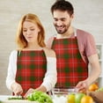 thumbnail image 3 of Red Green Checkerboard Checkered Pattern Apron-Garden Aprons for Women with Pockets-Cotton Linen Waterproof Kitchen Cooking Gardening Aprons Adjustable for Kitchen,Cooking,BBQ and Salon 33x27 Inch, 3 of 7