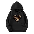 thumbnail image 2 of Piuwrlz Girl Winter Printed Hoodies Kids Hood Sweatshirts Pocket Long Sleeved Round Neck Hoodie Pullover Black Size 7 Years, 2 of 4