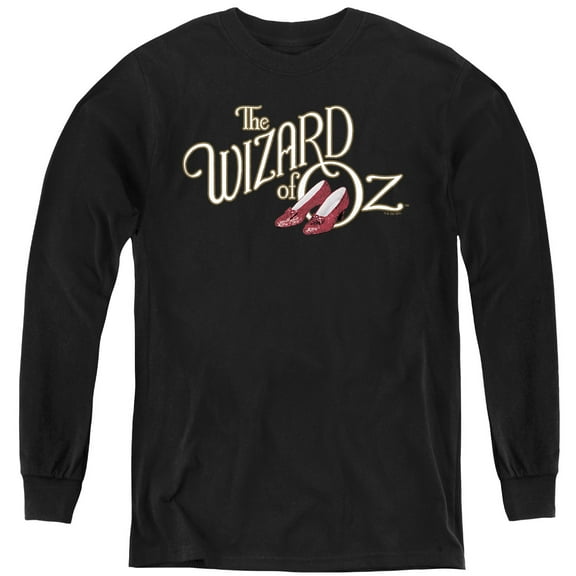 The Wizard of Oz Classic Logo Youth Long Sleeve T Shirt, Black, Medium