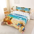 thumbnail image 2 of Manfei Beautiful Sea Beach Full Size Comforter Sets,Cool Surfing Bedding Comforter Set,Blue Yellow,Polkadot Reversible,3-Piece,1 Comforter and 2 Pillowcases, 2 of 8