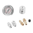 thumbnail image 1 of White Medidor de presión de combustible Npt de 1/8 ", medidor de aceite líquido de 0-160psi con adaptadores en T, 1 of 4