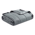 thumbnail image 3 of Madison Park Cambria Fabric Down Alternative Blanket with Satin Trim in Charcoal, 3 of 8