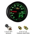 thumbnail image 6 of GlowShift | Black Quad Gauge Pillar Pod for 1999-2007 Ford Super Duty Powerstroke with Black & Green Double Vision Series 60 PSI Boost, 1500F Pyrometer EGT, Trans Temp & 100 PSI Fuel Pressure Gauges, 6 of 8
