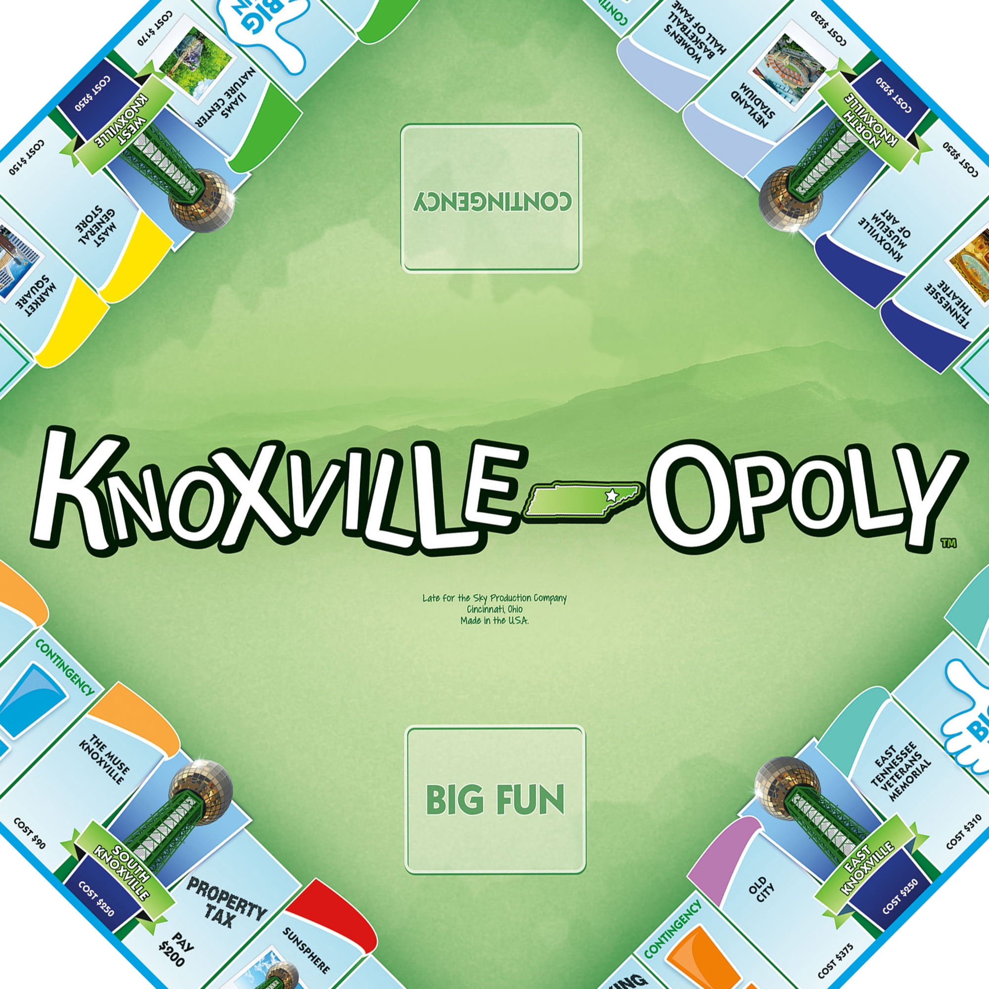 Knoxville-Opoly City Themed Family Board Game, 2-6 Players