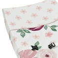 thumbnail image 5 of Sweet Jojo Designs Watercolor Floral Pink White and Green Changing Pad Cover, 5 of 6