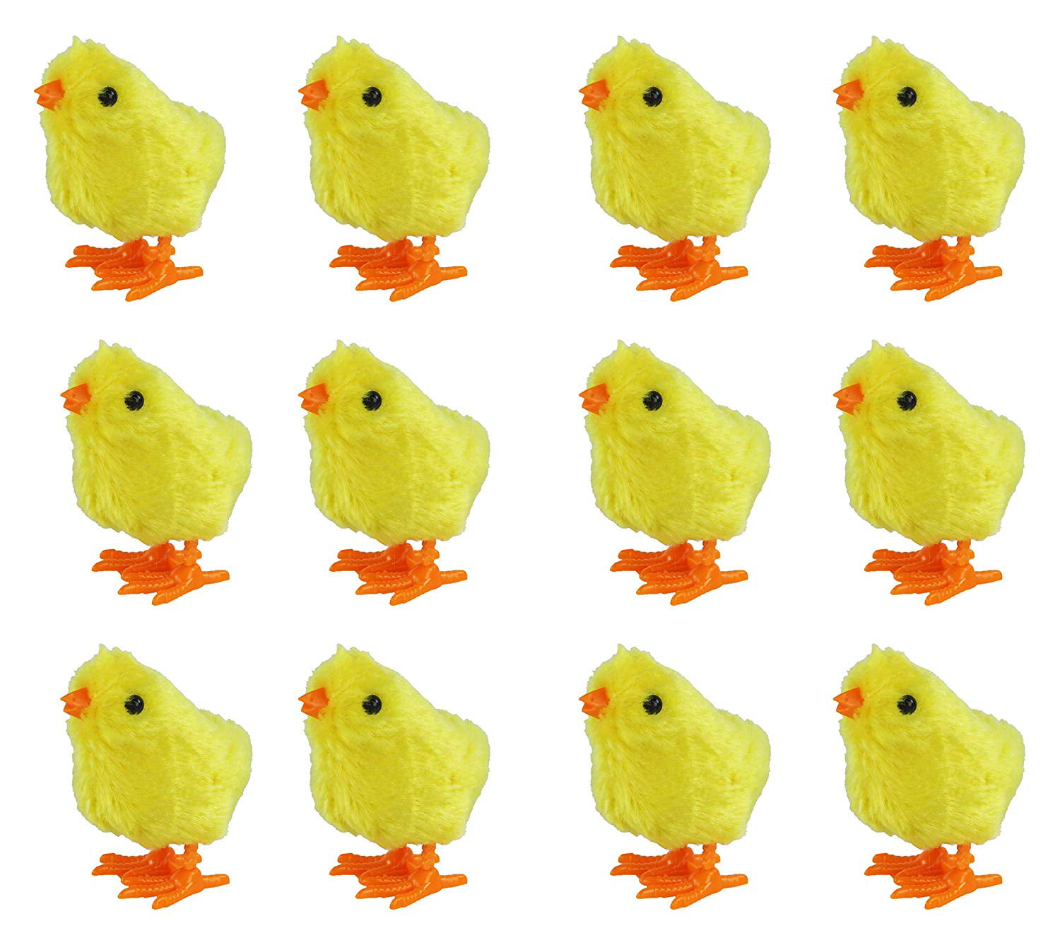 TOYANDONA 12pcs Easter Wind Up Toys Chicks Clockwork Toy Easter Party Favors for Kids Mix Color 