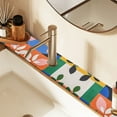 thumbnail image 2 of Yayeee Faucet Mat for Kitchen Sink 14.7" Diatomite Long Splash Guard Pad, Abstract Plants, 2 of 7