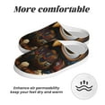 thumbnail image 6 of Balery Quirky Owl With Glasses Pattern Women's Fuzzy Memory Foam Slippers Fluffy Winter House Shoes Indoor and Outdoor-35/36, 6 of 7