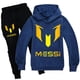 thumbnail image 5 of Ropa para niñas de la superestrella del fútbol argentino, conjunto de sudaderas con capucha y pantalones a la moda para niños, ropa para niños, chándal deportivo para primavera y otoño, 5 of 5