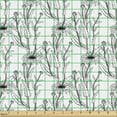thumbnail image 2 of Floral Fabric by the Yard, Hand Drawn Plants Sketch Along Monochrome Chamomiles Pattern, Decorative Upholstery Fabric for Chairs & Home Accents, Charcoal Grey and White by Ambesonne, 2 of 5