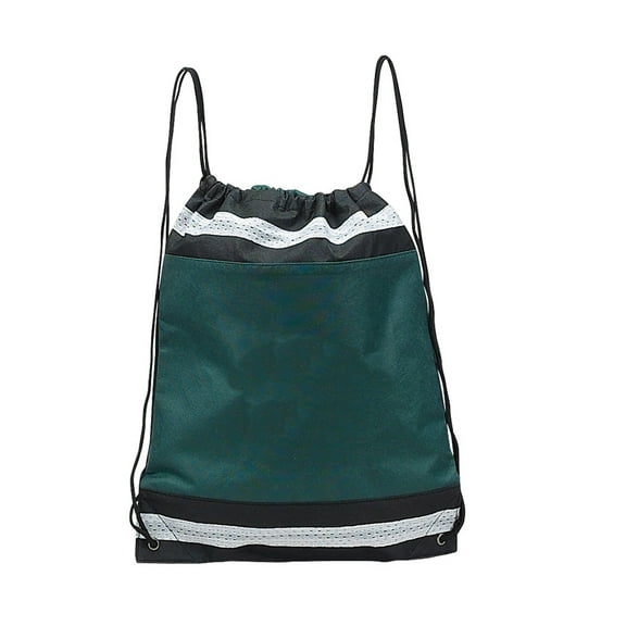 Non-Woven Green Cinch Drawstring