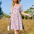 thumbnail image 2 of Rosa hibisco tropical aloha Hawaii coco chica estética funda de iPh vestido sin mangas vestido suelto de mujer vestidos vestido, 2 of 5
