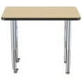 thumbnail image 4 of ECR4Kids 24in x 36in Rectangle Premium Thermo-Fused Adjustable Activity Table Maple/Black/Silver - Super Leg, 4 of 8