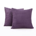 thumbnail image 2 of Deconovo Corduroy Fundas de cojines Juego de 4 – Machine Washable Home Decor for Sofa, Dormitorio | Royal Purple, 18x18 Inch, 2 of 7