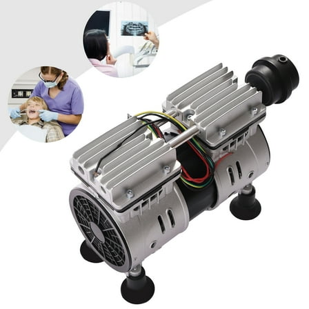 550W Oilless Diaphragm Vacuum Pump Industrial Oil Free Vacuum Pump 2 Cylinders