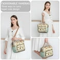 thumbnail image 6 of Large Leakproof Insulated Lunch Bag with Cute Giraffe and Woodland Nature Prints, Rustic Brown Cartoon Pattern Cooler Tote for Outdoor or Office, 6 of 7
