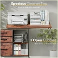thumbnail image 4 of JungleA 3 Drawer Mobile File Cabinet, with 3 Fabric Drawers and 2 Shelves, Mobile Storage Organizer Cart for Office, Study Room, Library, Burnt Texture, 4 of 8