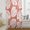 Red, variant on Tropical Leaves Sheer Curtains 63 Inch Length, Light Filtering Voile Curtain Panel, Modern Boho Botanical Foliage Retro Red Rod Pocket Drapes Window Treatments for Living Room Bedroom 52"x63"