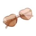 thumbnail image 2 of Heart Shape Kids Sunglasses Eyewear for Children Gift Party UV400 Protection champagne, 2 of 8