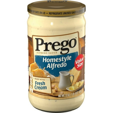 (2 Pack) Prego Homestyle Alfredo Sauce, 22 oz. (Best Refrigerated Alfredo Sauce)