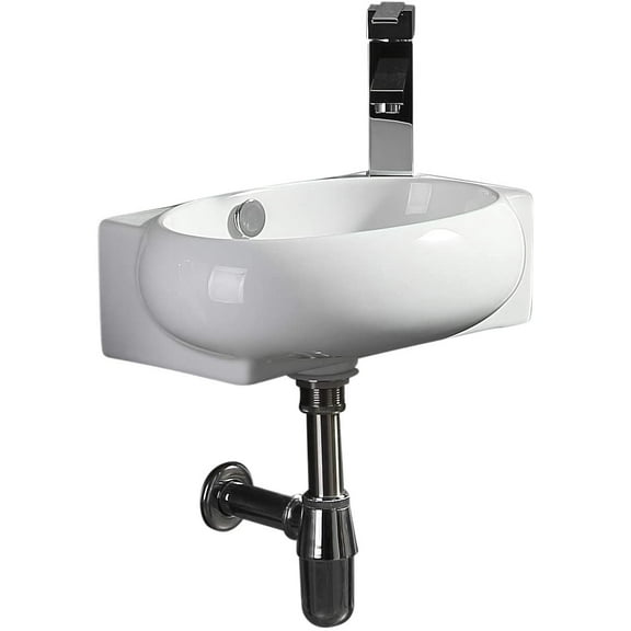Fine Fixtures Wall Hung Sink 16.5 X 11 Vitreous China, White