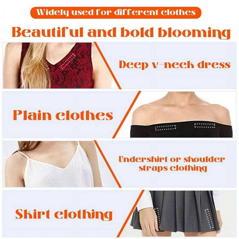 Womens Double Tape for V-neck Skirt Shirt Clothes Tape Transparent