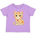 thumbnail image 3 of Inktastic Retro Kitty Cat Flowered Girls Toddler T-Shirt, 3 of 5