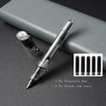 thumbnail image 2 of LNGOOR 1pc Plastic Fountain Pen  Simple Ink Pen With 5pcs Ink Sac For Students, 2 of 7