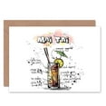 thumbnail image 1 of Mai Tai Cocktail Drink Greetings Card Plus Envelope Blank inside, 1 of 3