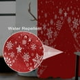 thumbnail image 3 of Christmas Shower Curtain for Bathroom 72x72inches Red X-mas Shower Curtain Set with Hooks Snowflakes Christmas Trees New Year Decor Waterproof Fabric Shower Curtain, 3 of 6