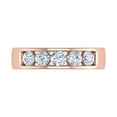thumbnail image 3 of 1 Carat (ctw) 5-Stone Channel Set Diamond Wedding Band Ring in 10K Rose Gold (Ring Size 10.5), 3 of 4