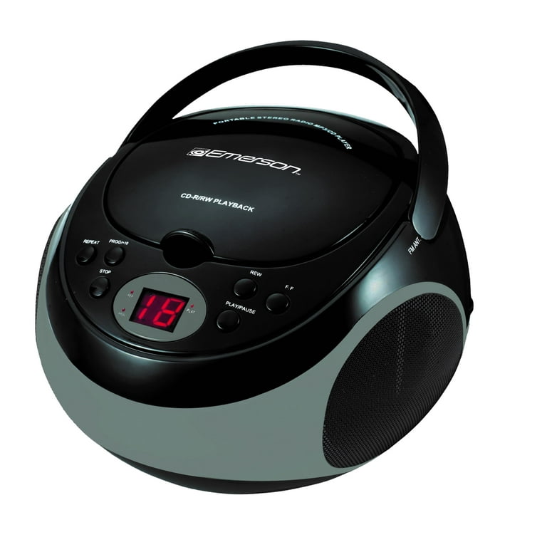 Emerson EPB-3000 Portable CD Player with AM/FM Stereo Radio, Black 