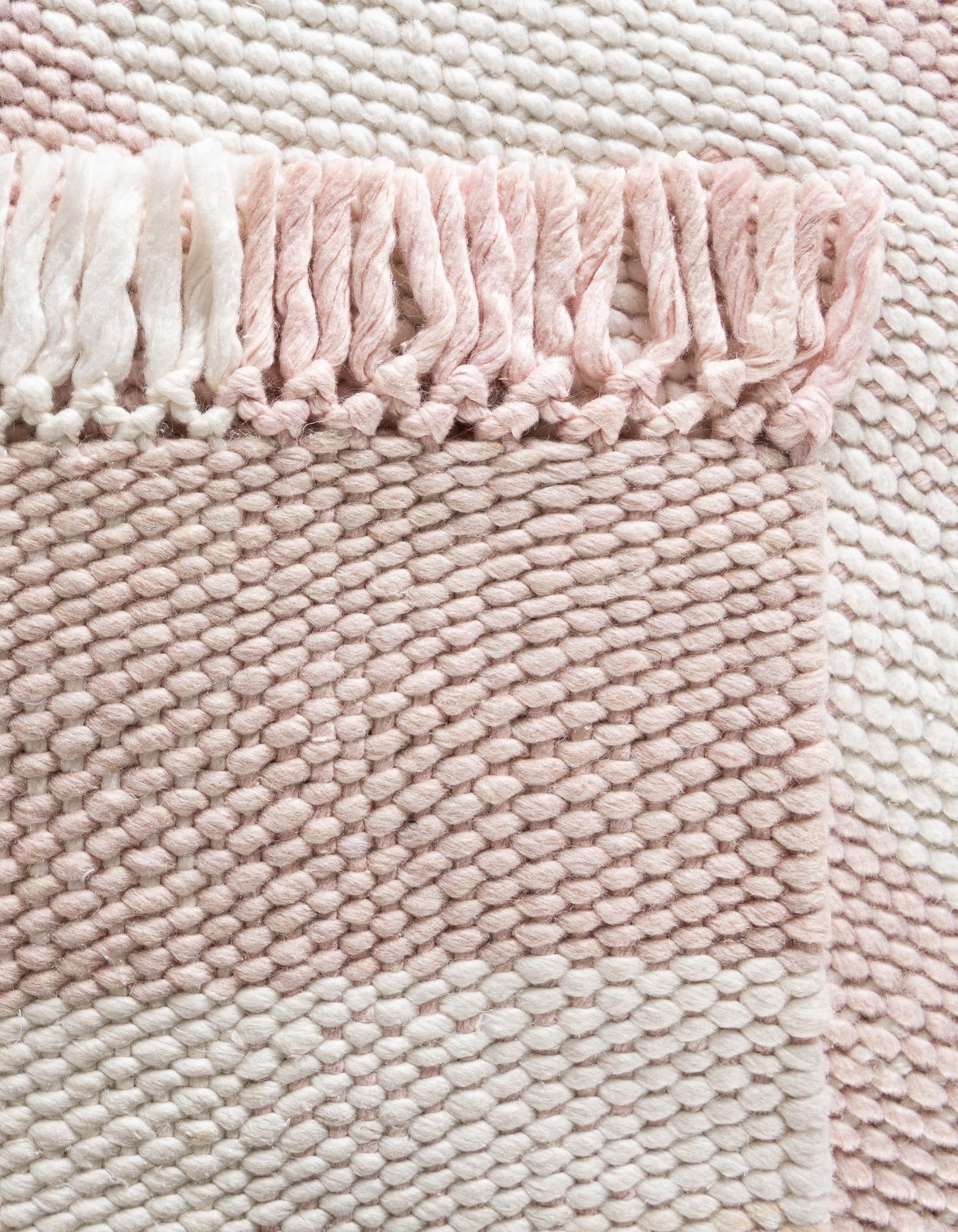 Unique Loom Eco Plaid Indoor Outdoor Washable Collection Area Rug - Balmoral (6' 1" x 9' Rectangle Pink/Ivory)