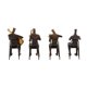 thumbnail image 2 of Deco 79 Polystone - Escultura Decorativa para m&uacute;sico, decoraci&oacute;n del hogar, estatuas con Instrumentos Dorados, Juego de 4 Cifras Decorativas de 5 Pulgadas de Ancho, 8 Pulgadas de, 2 of 8