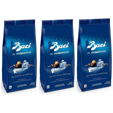 Baci Perugina, Dark Chocolate with Whole & Chopped Hazelnuts (Pack of (Best Selling Chocolate Candy)