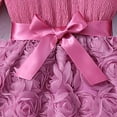 thumbnail image 3 of TBWNWG Toddler Girls Dress Long Sleeve 3D Rose Graphic Tulle for Toddler Kids Birthday Party Christmas Holiday Dresses,Sizes 3-4 Years, 3 of 5