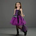 thumbnail image 4 of Vestido de malla tejida con forma de calabaza para niñas, disfraz de cosplay, disfraz de fiesta de carnaval de Halloween, disfraz de calabaza para niños pequeños, vestido de tutú de baile, 4 of 5