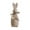 White, variant on Easter Vintage Rabbit Figurine with Wooden Beads - Distressed Style Design, Cute Bunny Decoration, Perfect Gift and Desktop Ornament for Easter Holiday, White, 1pc